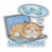 Sticker Mode veille, Cat veille sur l'ordinateur portable (Devant)