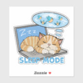 Sticker Mode veille, Cat veille sur l'ordinateur portable (Feuille)