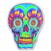 Sticker Modèle crâne coloré (Devant)