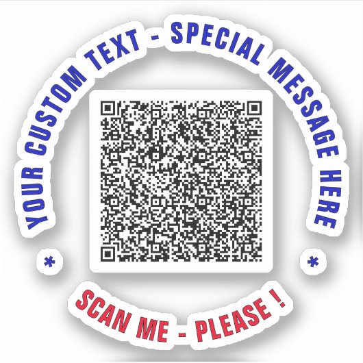 Sticker Modèle d'analyse de code QR et d'autocollant de te (Devant)