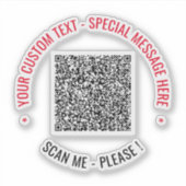 Sticker Modèle d'autocollant de texte personnalisé pour le (Devant)