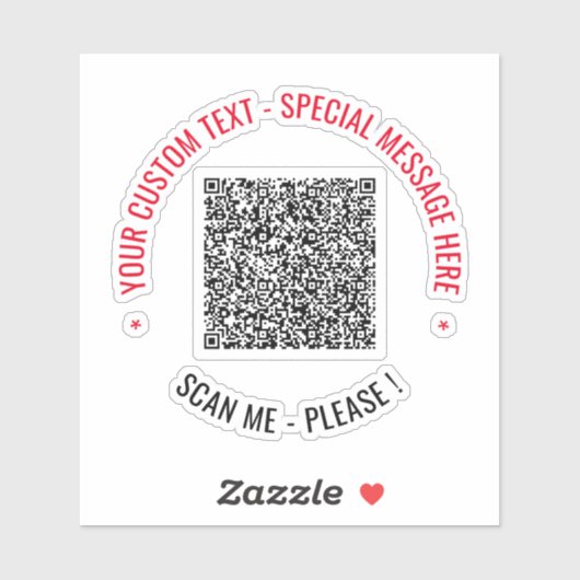 Sticker Modèle d'autocollant de texte personnalisé pour le (Feuille)