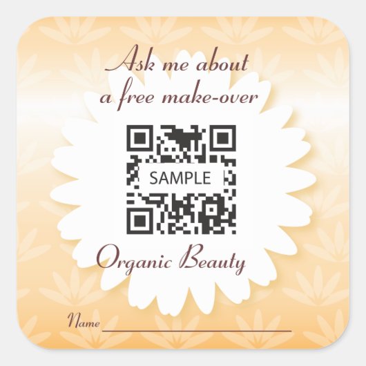 Sticker Modèle de beauté biologique (Devant)