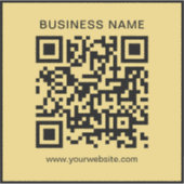 Sticker Modèle de code QR d'URL de nom d'entreprise person (Devant)