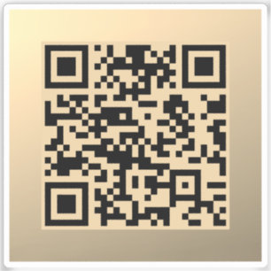 Sticker Modèle de code QR immédiatement modifiable   Or Fa