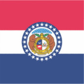 Sticker Modèle de drapeau d'État du Missouri (Devant)