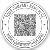 Sticker Modèle de l'autocollant de texte personnalisé QR C (Recto)