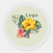 Sticker Modèle de logo rond (Devant)