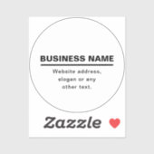 Sticker Modèle de nom commercial moderne en gras | B&W (Feuille)