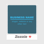 Sticker Modèle de nom commercial moderne en gras | Bleu (Feuille)