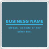 Sticker Modèle de nom commercial moderne en gras | Bleu (Devant)