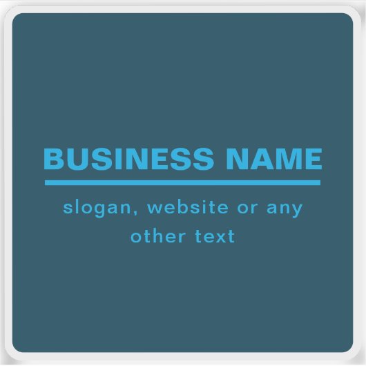 Sticker Modèle de nom commercial moderne en gras | Bleu (Devant)