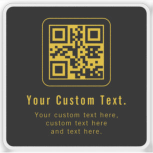 Sticker Modèle de QR Code et de texte modifiables Noir e