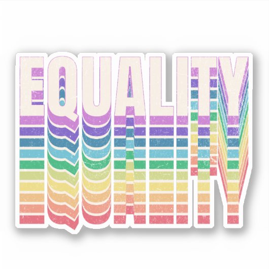 Sticker Modèle de texte d'égalité (Devant)