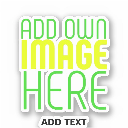 STICKER MODÈLE DE TEXTE D'IMAGE SIMPLE ET CLAIR MODERNE (Devant)