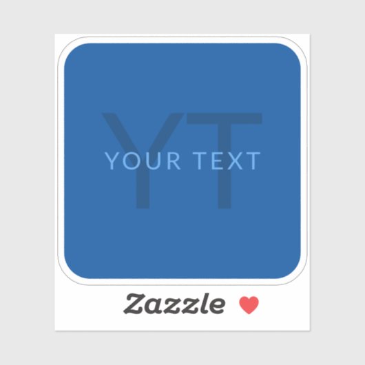 Sticker Modèle de texte modifiable pour le nom monographiq (Feuille)