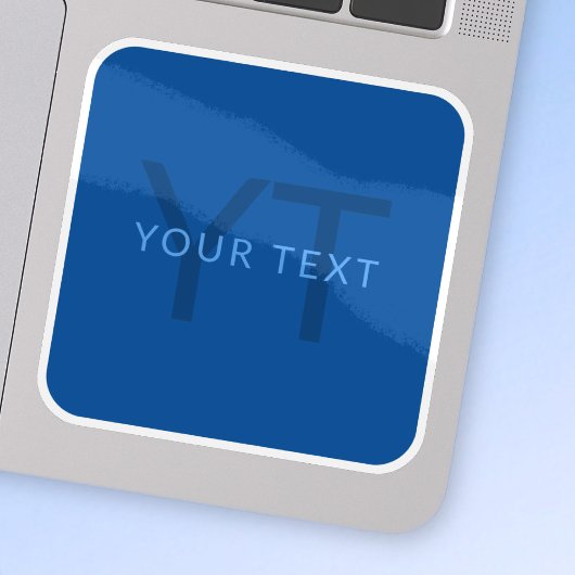 Sticker Modèle de texte modifiable pour nom monogrammé, et