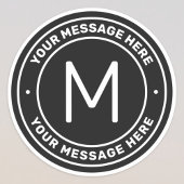 Sticker Modèle de texte personnalisable | Noir