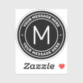 Sticker Modèle de texte personnalisable | Noir (Feuille)