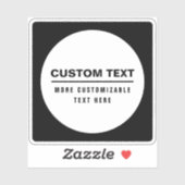 Sticker Modèle de texte personnalisable simple gras (Feuille)