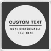 Sticker Modèle de texte personnalisable simple gras (Devant)