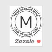 Sticker Modèle de texte personnalisable | transparent (Feuille)