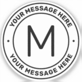 Sticker Modèle de texte personnalisable | transparent (Recto)