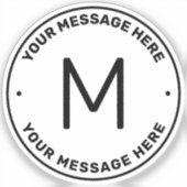 Sticker Modèle de texte personnalisable | transparent (Recto)