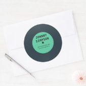 Sticker Modèle de texte pour disque Retro Vinyl LP (Enveloppe)