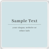 Sticker Modèle de texte simple et élégant | Bleu Clair (Devant)