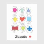 Sticker Modèle d'illustration de caractères de forme mûre (Feuille)