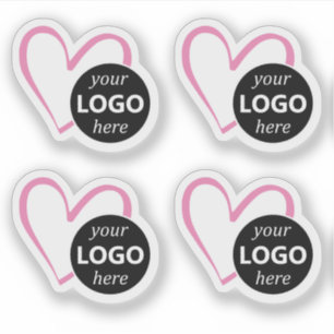 Sticker Modèle d'image en forme de logo rose simple