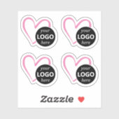 Sticker Modèle d'image en forme de logo rose simple (Feuille)