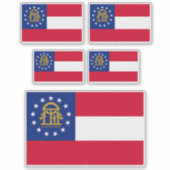 Sticker Modèle du drapeau de l'État de Géorgie (Devant)