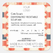 Sticker Modèle Étiquette de cuisine de chalet (Devant)