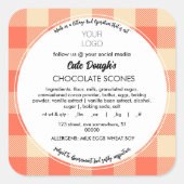 Sticker Modèle Étiquette de cuisine de chalet (Devant)