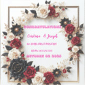 Sticker Modèle faire-part de mariage (Recto)