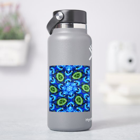 Sticker Modèle Floral bleu Abstrait (HydroFlask)