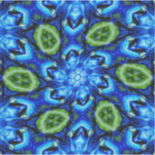 Sticker Modèle Floral bleu Abstrait (Devant)