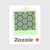 Sticker Modèle Floral Étoiles Vertes (Feuille)