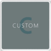 Sticker Modèle monographique élégant et personnalisable (Devant)