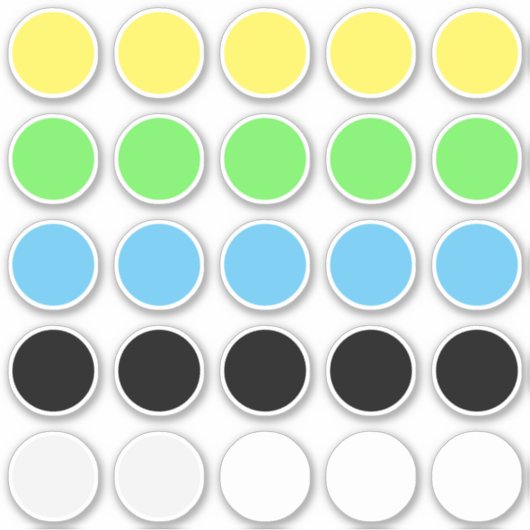 Sticker Modèle pour (25) Cercles ronds de 1,5" N'importe q (Devant)