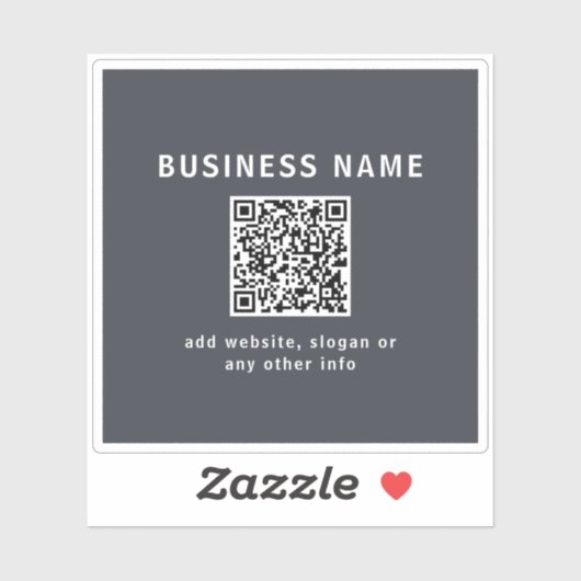Sticker Modèle simple pour votre code QR | Gris charbon (Feuille)