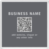 Sticker Modèle simple pour votre code QR | Gris charbon (Devant)