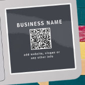 Sticker Modèle simple pour votre code QR | Gris charbon