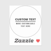 Sticker Modèle texte personnalisé en gras (Feuille)