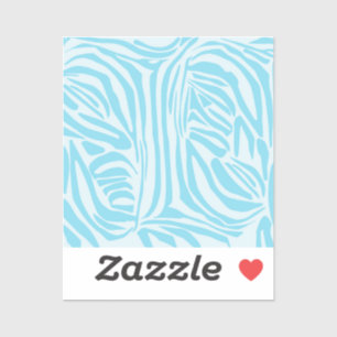Sticker Modèle Zèbre Bleu