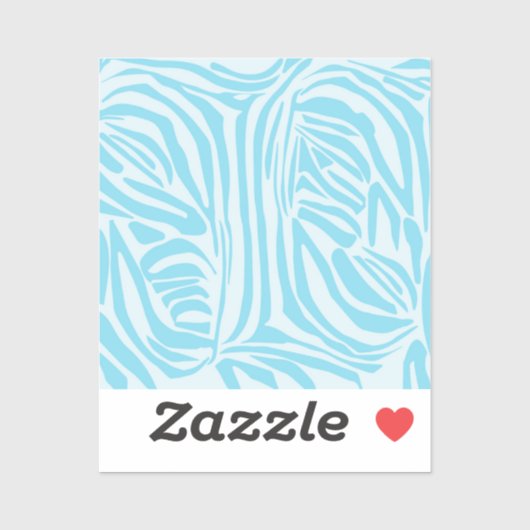 Sticker Modèle Zèbre Bleu (Feuille)