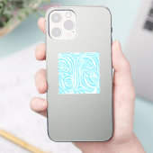 Sticker Modèle Zèbre Bleu (Téléphone)