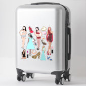 Sticker Modèles de mode Chaussures et maquillage (Sur valise)